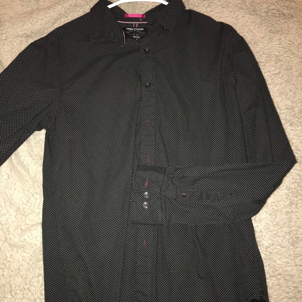Black button down